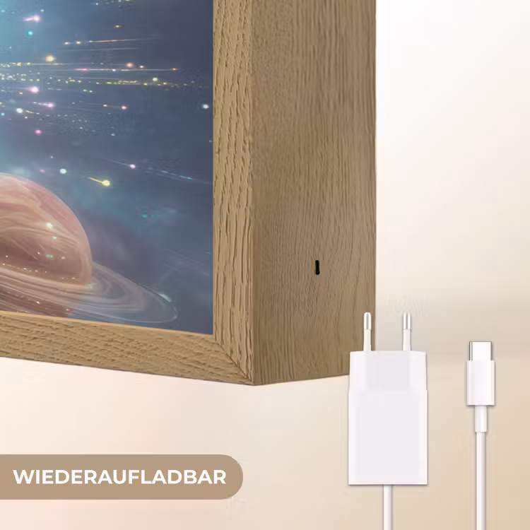 Aliens - Ruimte - Planeten Light Box met batterij (Wandlamp kind) middel -USP_websiteoplaadbaarDE