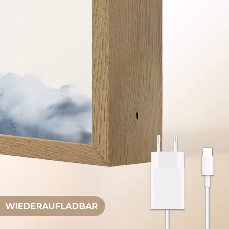 Waterverf - Planeten - Sterren - Raket Light Box met batterij (Wandlamp kind) middel -USP_websiteoplaadbaarDE