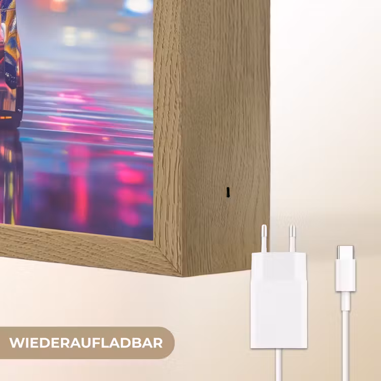 Auto - Politie - Stad - Jongens - Kleurrijk Light Box met batterij (Wandlamp kind) middel -USP_websiteoplaadbaarDE