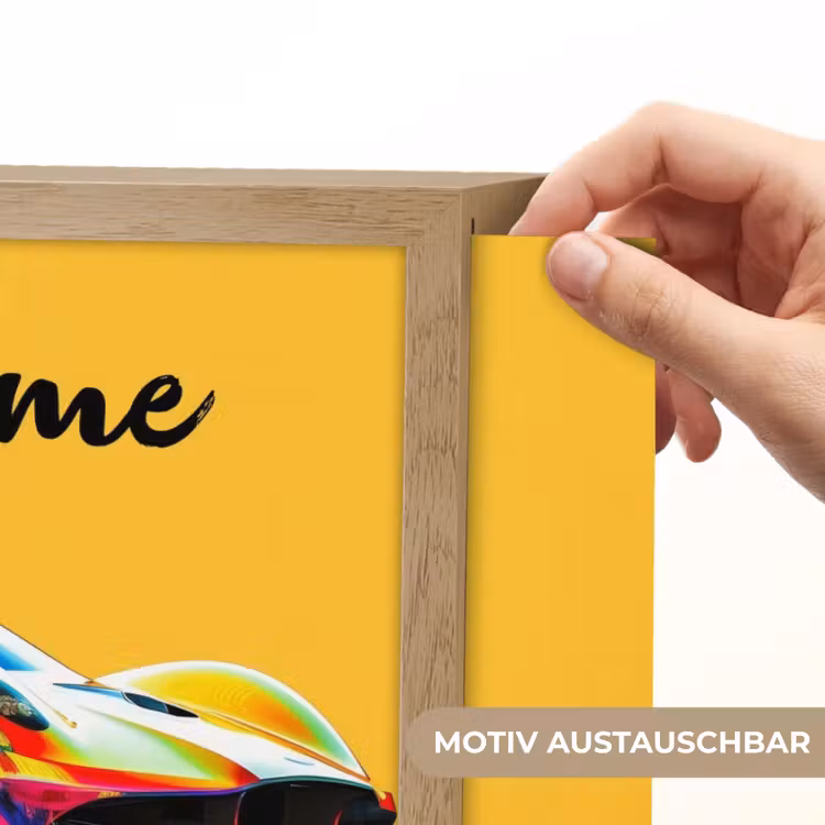 Auto - Race - F1 - Jongens - Geel - Rood Light Box met batterij (Wandlamp kind) middel -USP_websiteprintDE