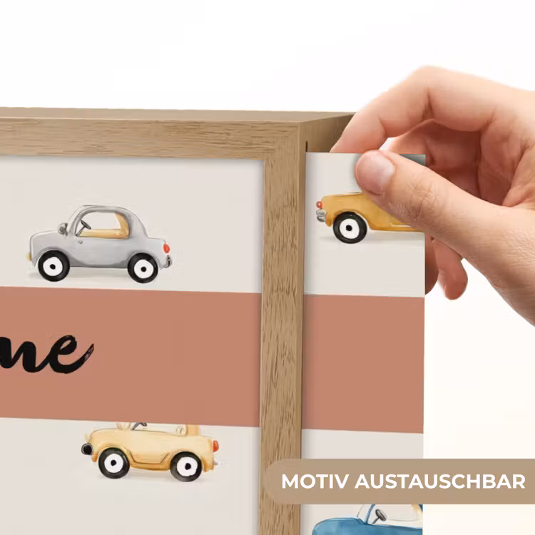 Auto's - Patroon - Kleurrijk Light Box met batterij (Wandlamp kind) middel -USP_websiteprintDE