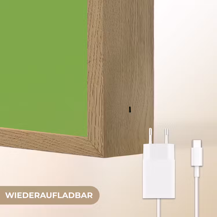 Avocado - Groen - Pit - Gezichtje Light Box met batterij (Wandlamp kind) middel -USP_websiteoplaadbaarDE