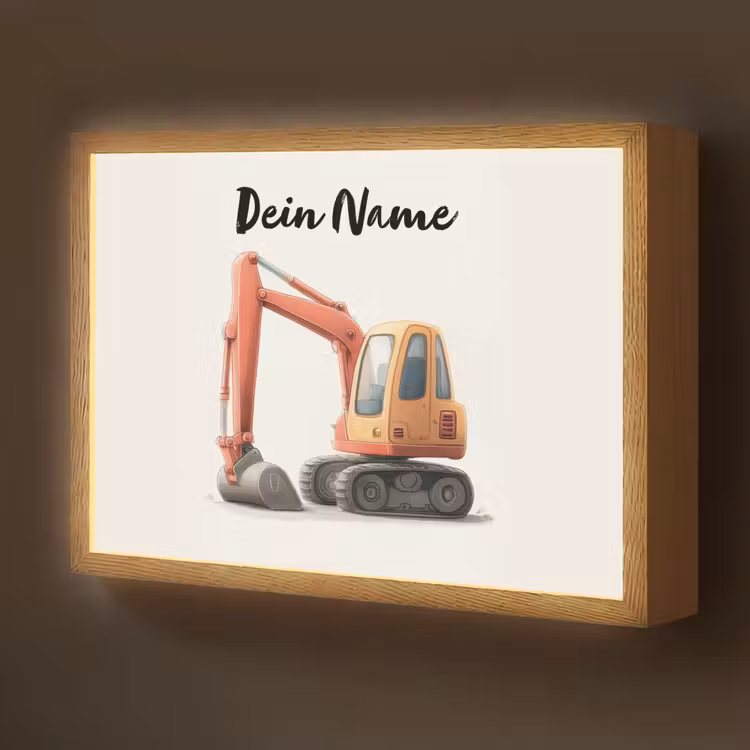 Graafmachine - Getekend - Oranje Light Box met batterij (Wandlamp kind) middel -z3d_website