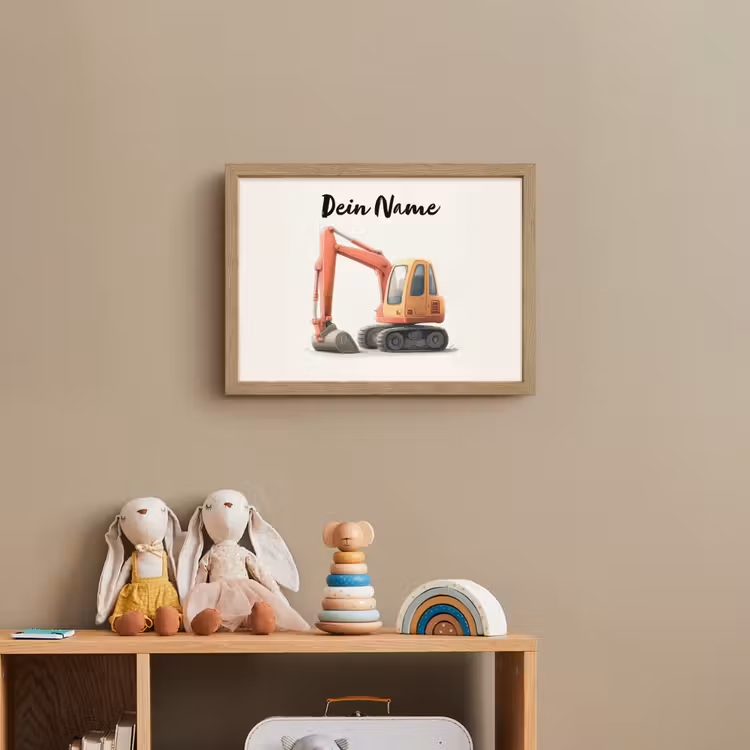 Graafmachine - Getekend - Oranje Light Box met batterij (Wandlamp kind) middel -sfeer2_kind