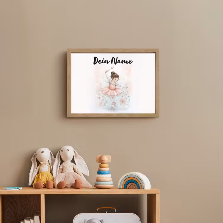 Ballerina - Fee - Roze Light Box met batterij (Wandlamp kind) middel -sfeer2_kind