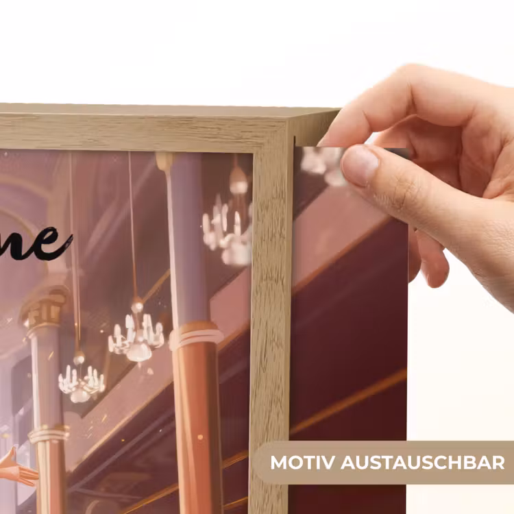 Ballerina - Meisjes - Roze - Kinderen Light Box met batterij (Wandlamp kind) middel -USP_websiteprintDE