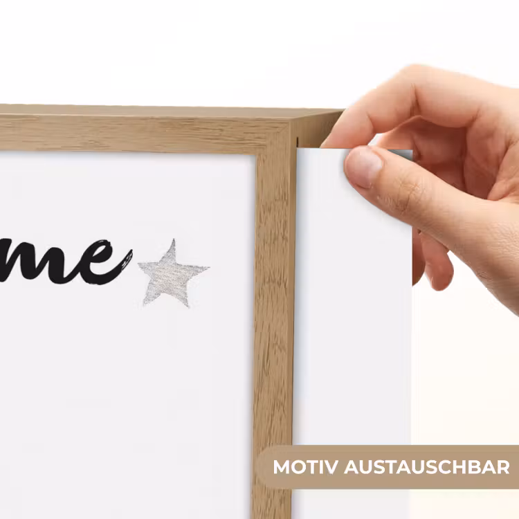 Beer - Maan - Sterren - Kinderen Light Box met batterij (Wandlamp kind) middel -USP_websiteprintDE