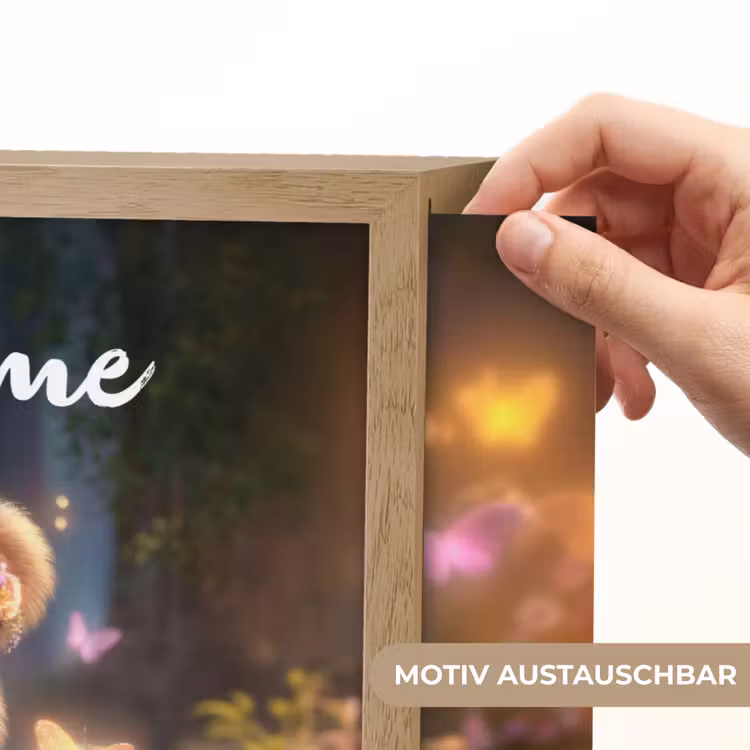Beer - Vlinders - Bos - Fairy Light Box met batterij (Wandlamp kind) middel -USP_websiteprintDE