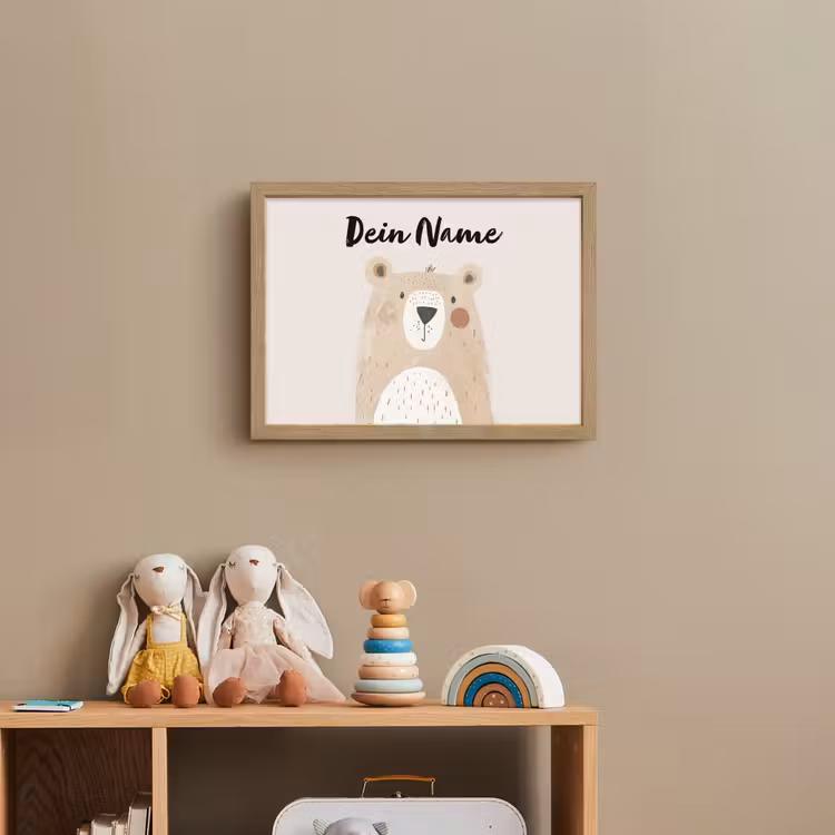 Beer - Dier - Wilde dieren Light Box met batterij (Wandlamp kind) middel -sfeer2_kind