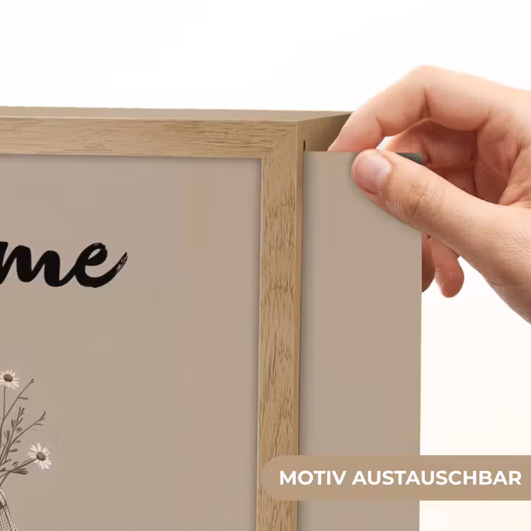 Beer - Witte bloemen - Knus Light Box met batterij (Wandlamp kind) middel -USP_websiteprintDE