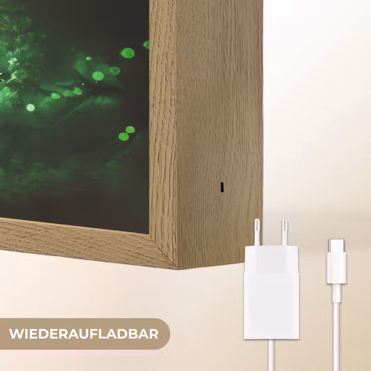 Basketbal - Vuur - Vlammen - Groen Light Box met batterij (Wandlamp kind) middel -USP_websiteoplaadbaarDE