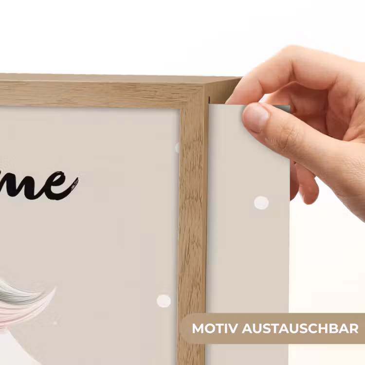 Beige - Pony - Manen - Stippen Light Box met batterij (Wandlamp kind) middel -USP_websiteprintDE