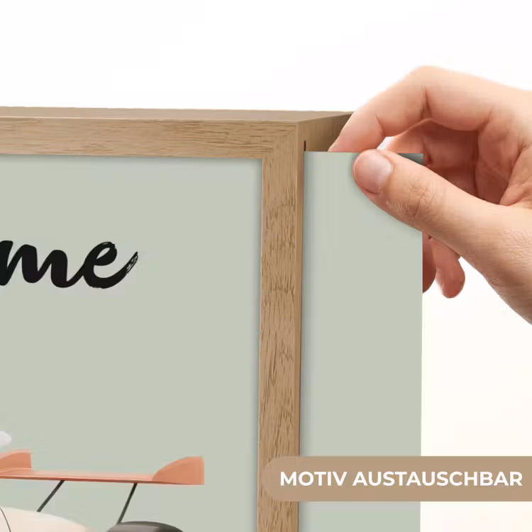 Beige - Raceauto - Groen Light Box met batterij (Wandlamp kind) middel -USP_websiteprintDE