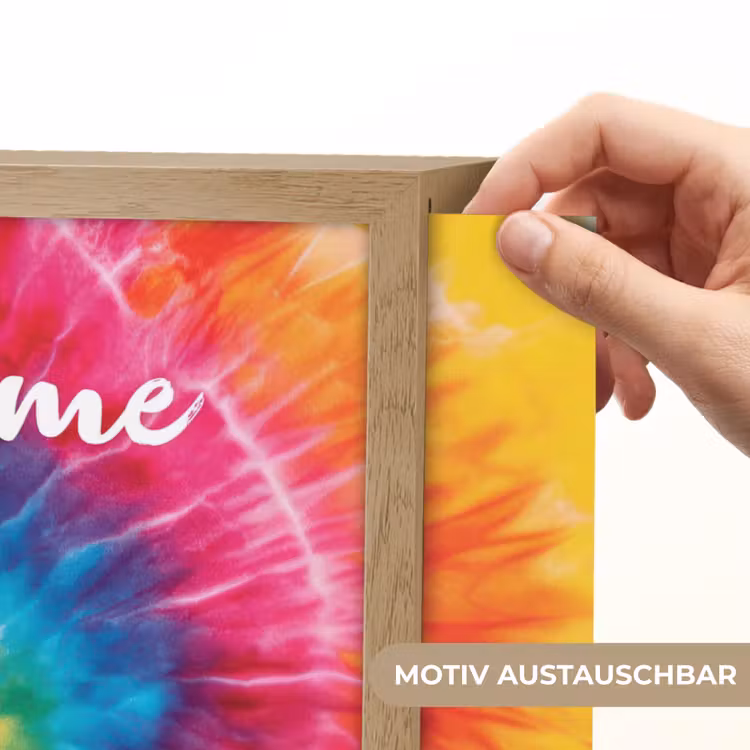 Kleurrijk - Regenboog - Spiraal Light Box met batterij (Wandlamp kind) middel -USP_websiteprintDE