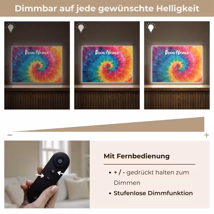 Kleurrijk - Regenboog - Spiraal Light Box met batterij (Wandlamp kind) middel -USP_dimbaarDE