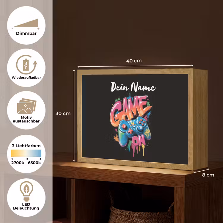 Controller - Game - Graffiti - Tekst Light Box met batterij (Wandlamp kind) middel -USP_websiteoverzichtDE
