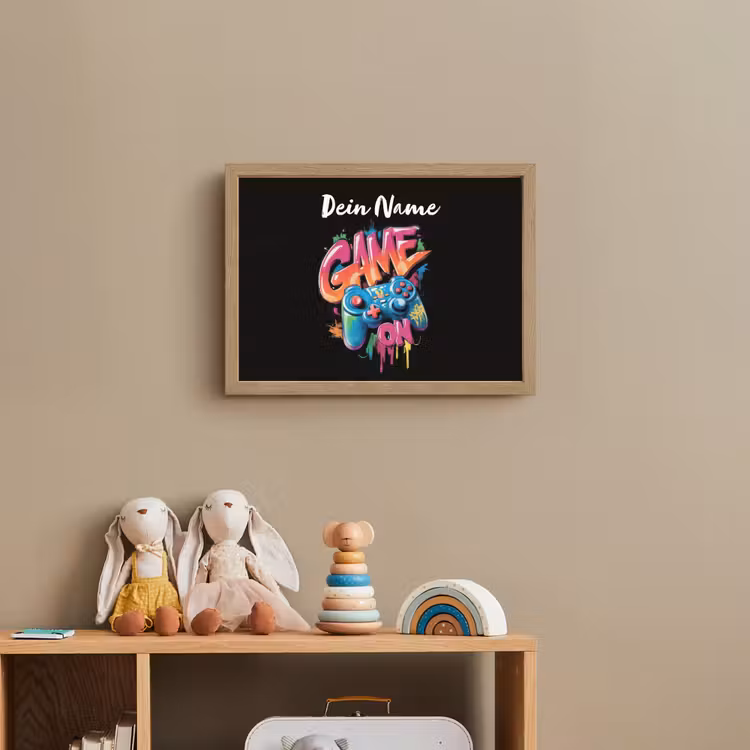 Controller - Game - Graffiti - Tekst Light Box met batterij (Wandlamp kind) middel -sfeer2_kind