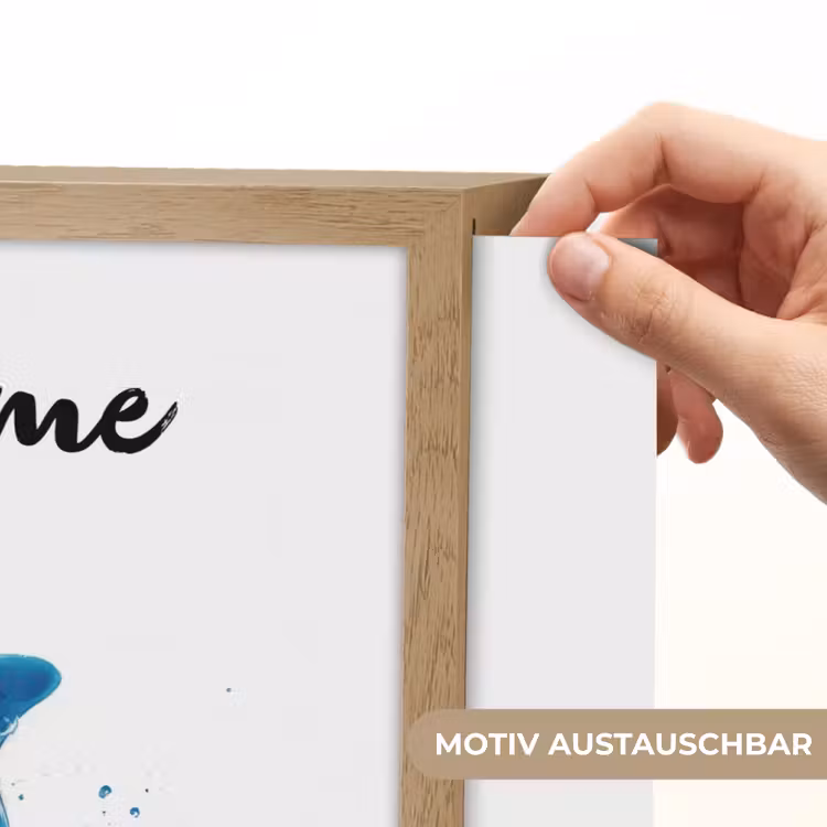 Dolfijn - Blauw - Water - Druppels Light Box met batterij (Wandlamp kind) middel -USP_websiteprintDE