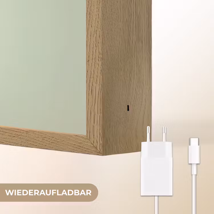 Dino - Bladeren - Grafisch - Groen Light Box met batterij (Wandlamp kind) middel -USP_websiteoplaadbaarDE