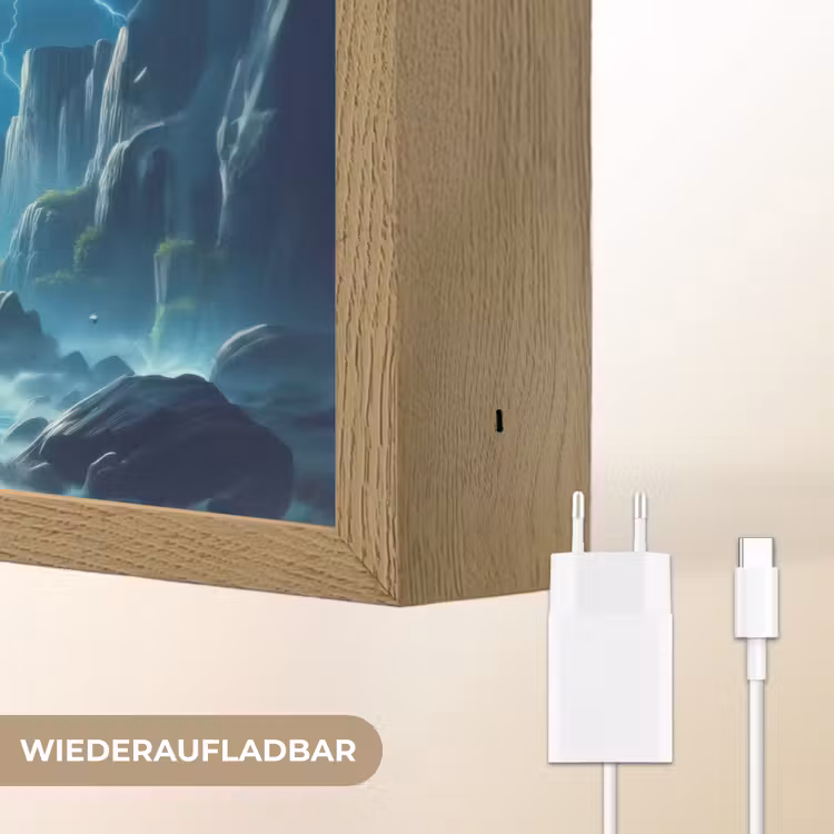 Dino - Blauw - Jongens Light Box met batterij (Wandlamp kind) middel -USP_websiteoplaadbaarDE