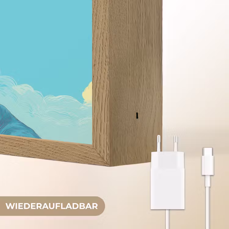 Dino - Blauw - Zonnebril - Wolken Light Box met batterij (Wandlamp kind) middel -USP_websiteoplaadbaarDE