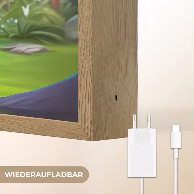 Dino - Voetbal - Groen Light Box met batterij (Wandlamp kind) middel -USP_websiteoplaadbaarDE