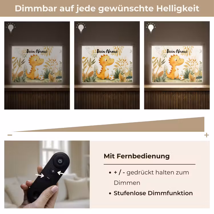 Dino - Voetbal - Oranje Light Box met batterij (Wandlamp kind) middel -USP_dimbaarDE