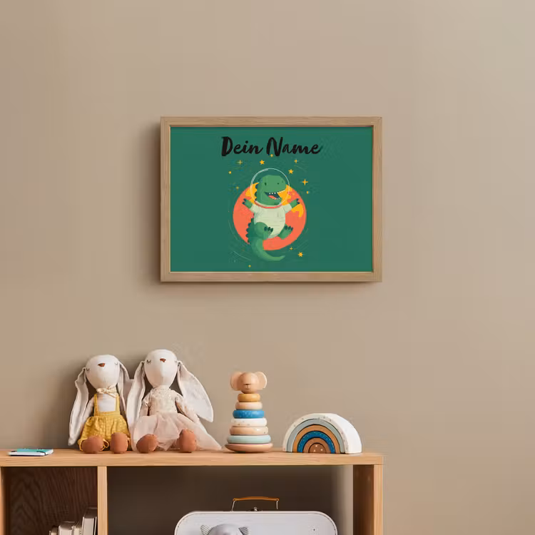 Dino - Groen - Planeet Light Box met batterij (Wandlamp kind) middel -sfeer2_kind