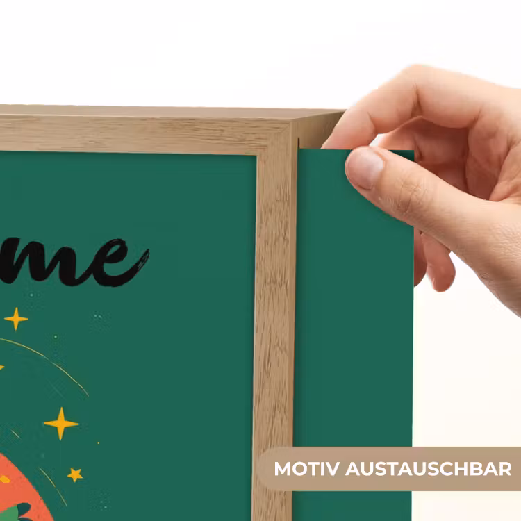 Dino - Groen - Planeet Light Box met batterij (Wandlamp kind) middel -USP_websiteprintDE