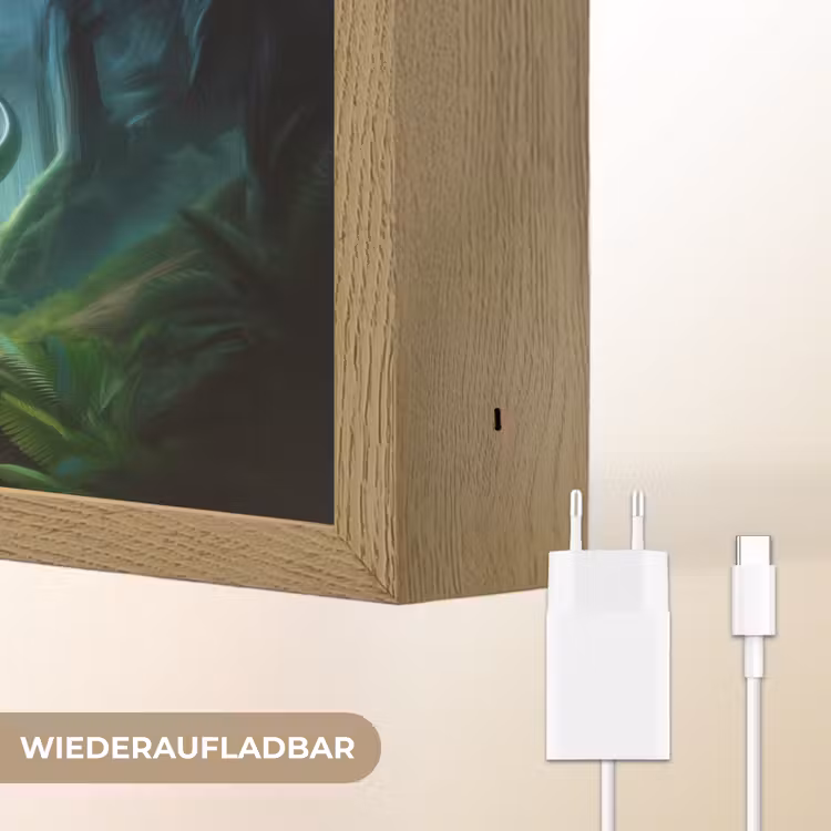 Dino - Jongens - Groen - Blauw - T-Rex Light Box met batterij (Wandlamp kind) middel -USP_websiteoplaadbaarDE
