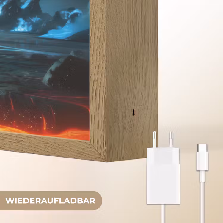 Dino - Lava - Groen - Jongens Light Box met batterij (Wandlamp kind) middel -USP_websiteoplaadbaarDE