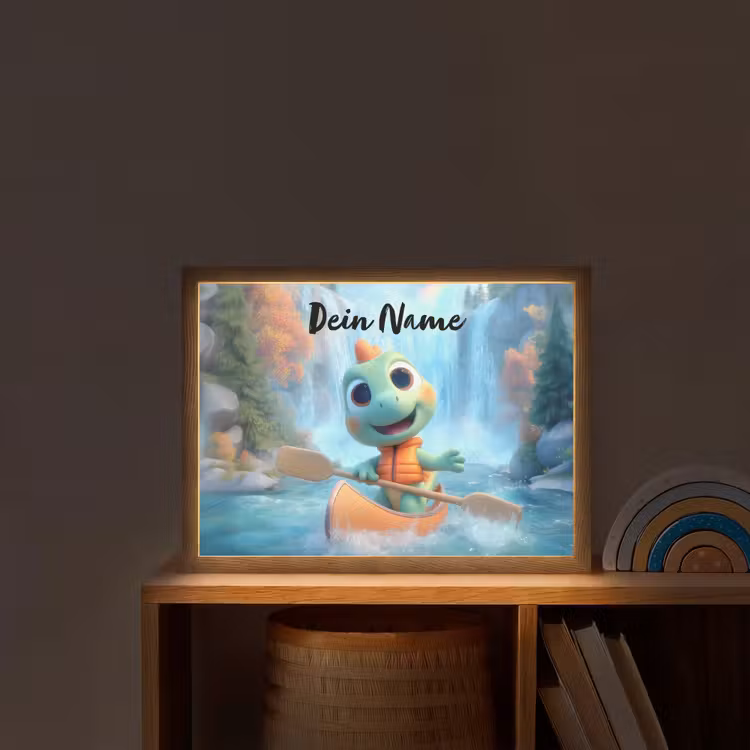 Dino - Natuur - Waterval Light Box met batterij (Wandlamp kind) middel -sfeer1_kind