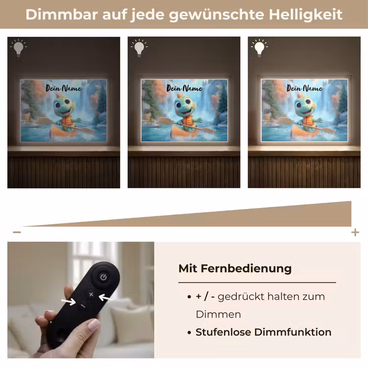 Dino - Natuur - Waterval Light Box met batterij (Wandlamp kind) middel -USP_dimbaarDE
