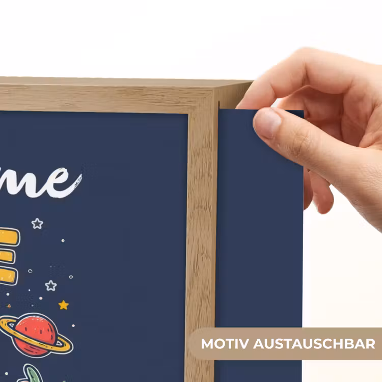 Dino - Raket - Kleurrijk Light Box met batterij (Wandlamp kind) middel -USP_websiteprintDE