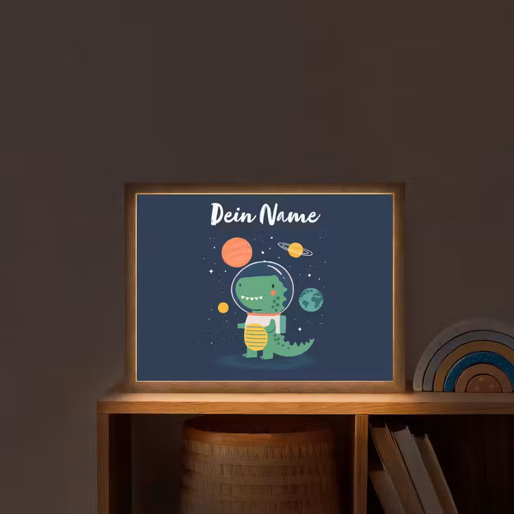 Dino - Ruimtepak - Planeten Light Box met batterij (Wandlamp kind) middel -sfeer1_kind