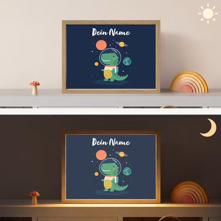 Dino - Ruimtepak - Planeten Light Box met batterij (Wandlamp kind) middel -sfeer3_kind