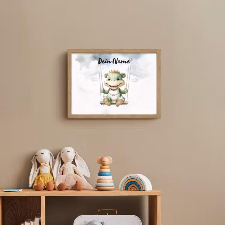 Dino - Baby dier - Kinderen Light Box met batterij (Wandlamp kind) middel -sfeer2_kind