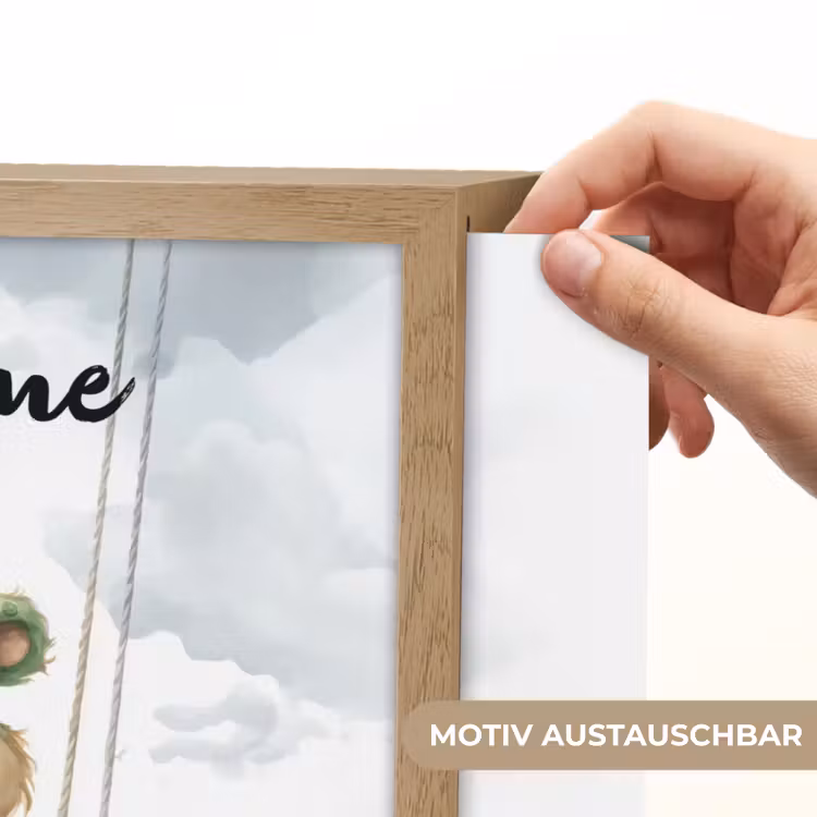 Dino - Baby dier - Kinderen Light Box met batterij (Wandlamp kind) middel -USP_websiteprintDE