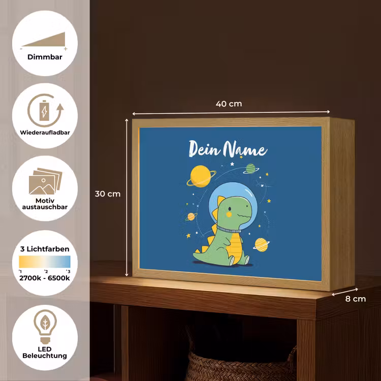 Dino - Ruimte - Planeten Light Box met batterij (Wandlamp kind) middel -USP_websiteoverzichtDE