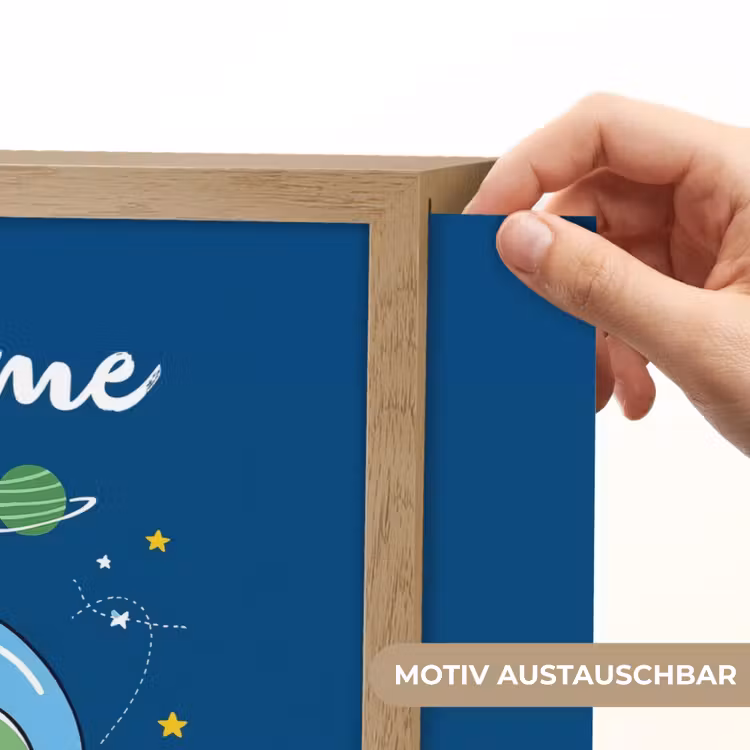 Dino - Ruimte - Planeten Light Box met batterij (Wandlamp kind) middel -USP_websiteprintDE