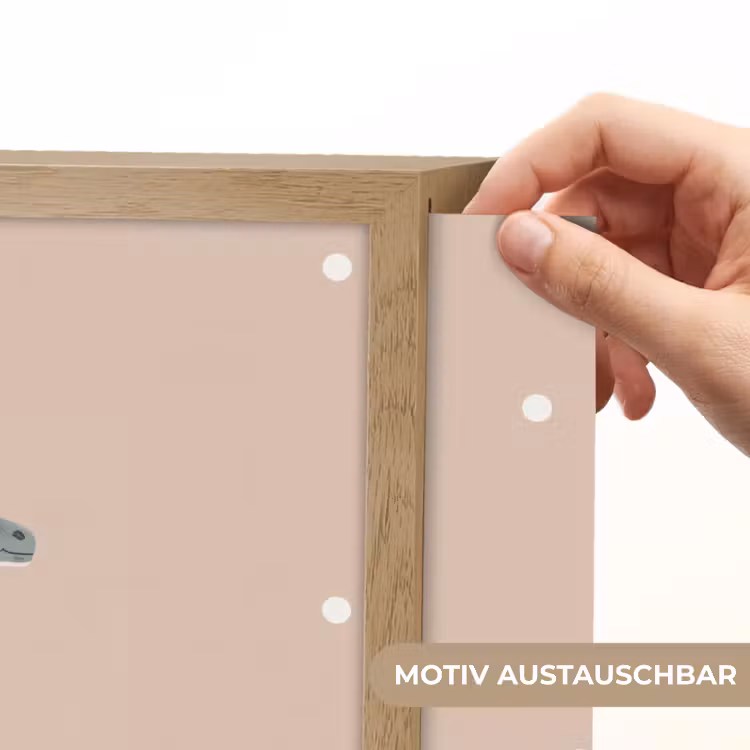Dinosaurus - Planten - Stippen - Beige Light Box met batterij (Wandlamp kind) middel -USP_websiteprintDE