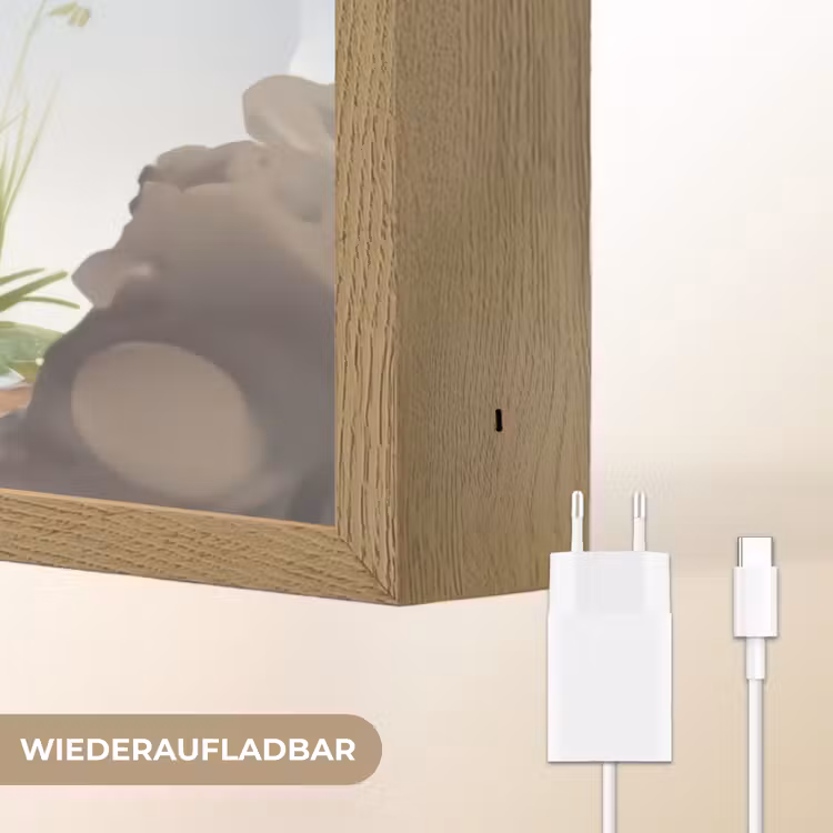 Draak - Blauw - Jongens - Kinderen Light Box met batterij (Wandlamp kind) middel -USP_websiteoplaadbaarDE