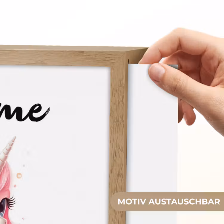 Unicorn - Meisjes - Kinderen - Eenhoorn - Roze Light Box met batterij (Wandlamp kind) middel -USP_websiteprintDE