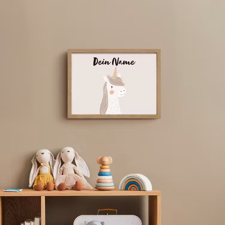 Eenhoorn - Pastel kleuren - Unicorn Light Box met batterij (Wandlamp kind) middel -sfeer2_kind