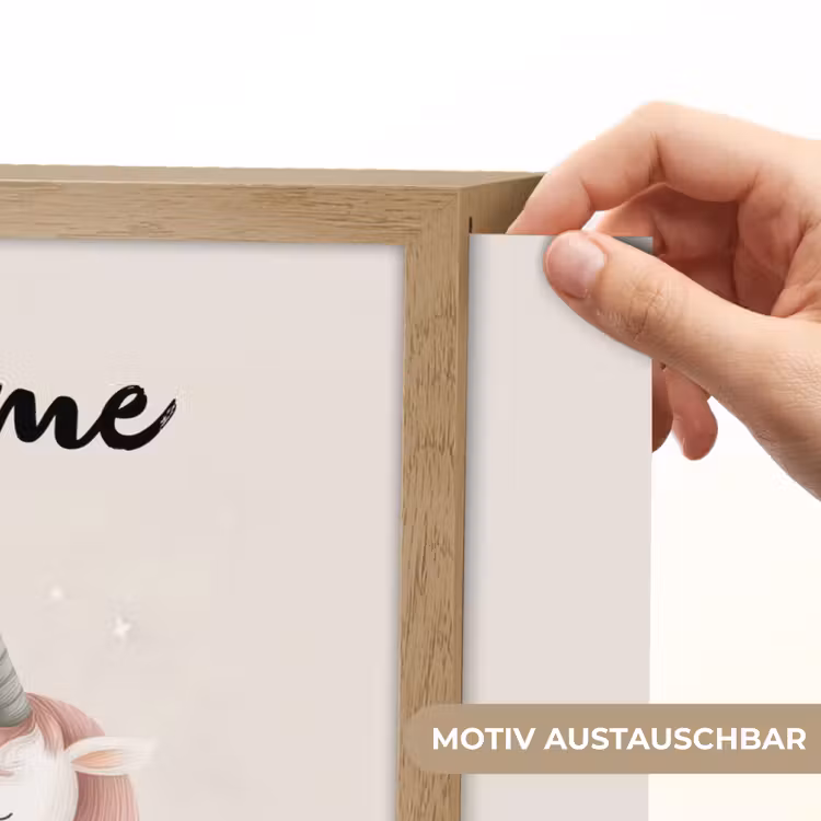 Eenhoorn - Prinses - Kroon - Jurk Light Box met batterij (Wandlamp kind) middel -USP_websiteprintDE