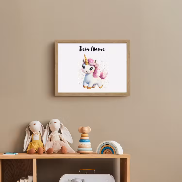 Eenhoorn - Roze - Magie Light Box met batterij (Wandlamp kind) middel -sfeer2_kind