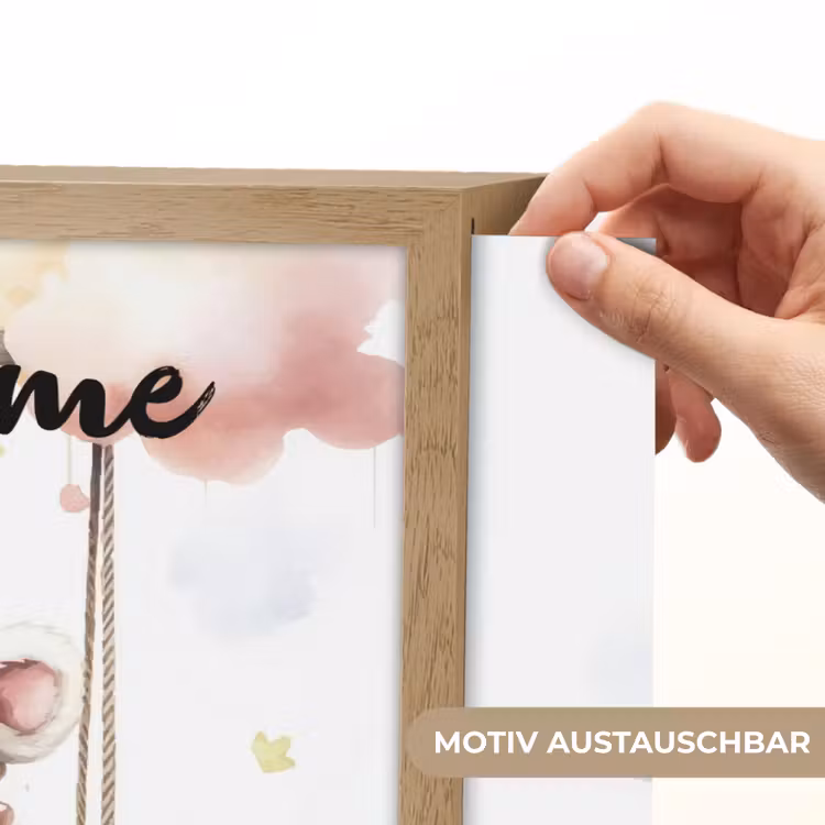 Eenhoorn - Dier - Kinderen - Unicorn Light Box met batterij (Wandlamp kind) middel -USP_websiteprintDE