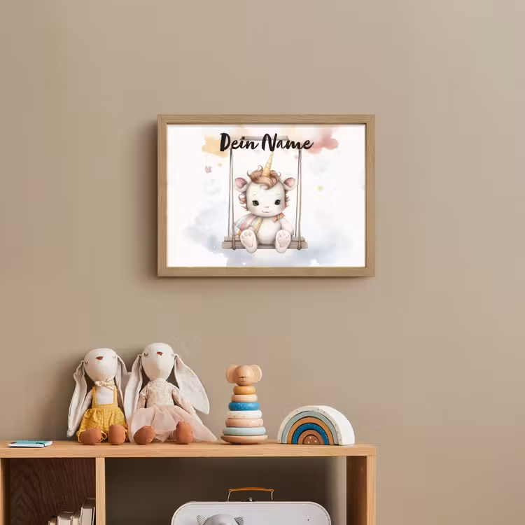 Eenhoorn - Dier - Kinderen - Unicorn Light Box met batterij (Wandlamp kind) middel -sfeer2_kind