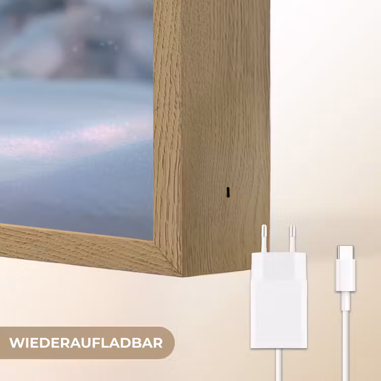 Ijsbeer - Kroon - Winter Light Box met batterij (Wandlamp kind) middel -USP_websiteoplaadbaarDE