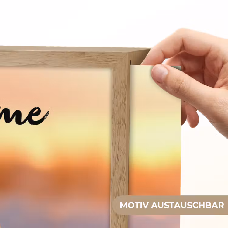 Ijsbeer - Sneeuw - Zonsopgang Light Box met batterij (Wandlamp kind) middel -USP_websiteprintDE
